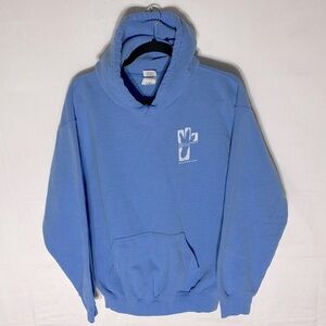 Gildan Light Blue World’s Largest Dinosaur Drumheller Pullover Hoodie M